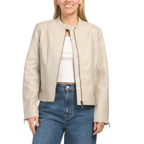BOD & CHRISTENSEN Baby Breathe Genuine Leather Biker Jacket
